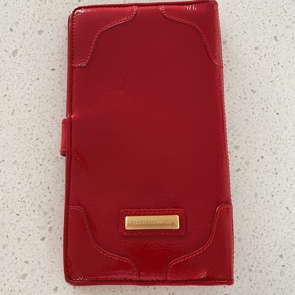 ISABELLA FIORE "Free Spirit" Tattoo Leather Wallet document holder red folder - Picture 2 of 6